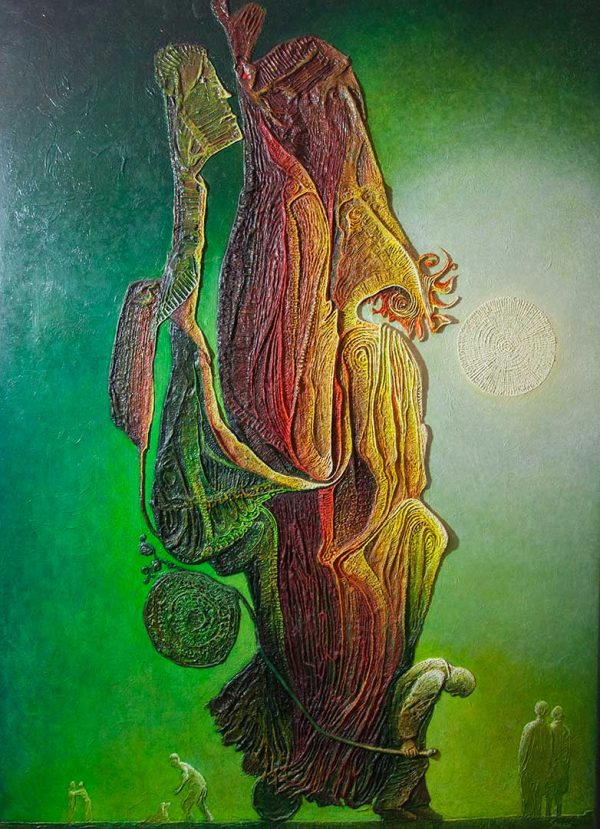 La crosta del mio gallo - Tecnica mista SU TELA, 100x140 cm
