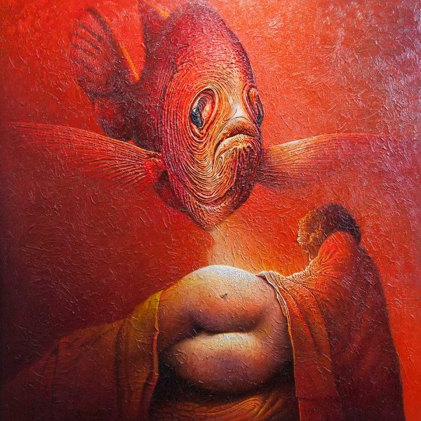 Losca esca di mosca - OLIO SU TELA, 100x100 cm