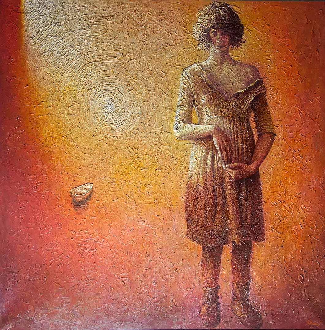 La luce dei soli – OLIO SU TELA, 100×100 cm