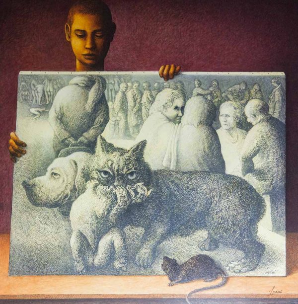 Ritrovarsi - OLIO SU TELA, 100x100 cm